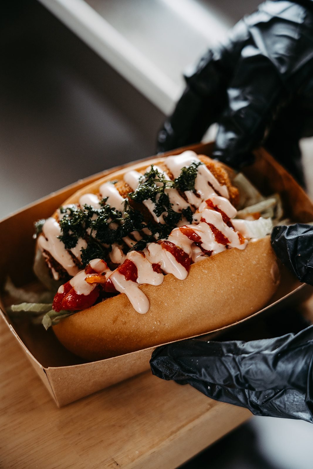 Broodje garnaalkroket van de Krok-Eat foodtruck